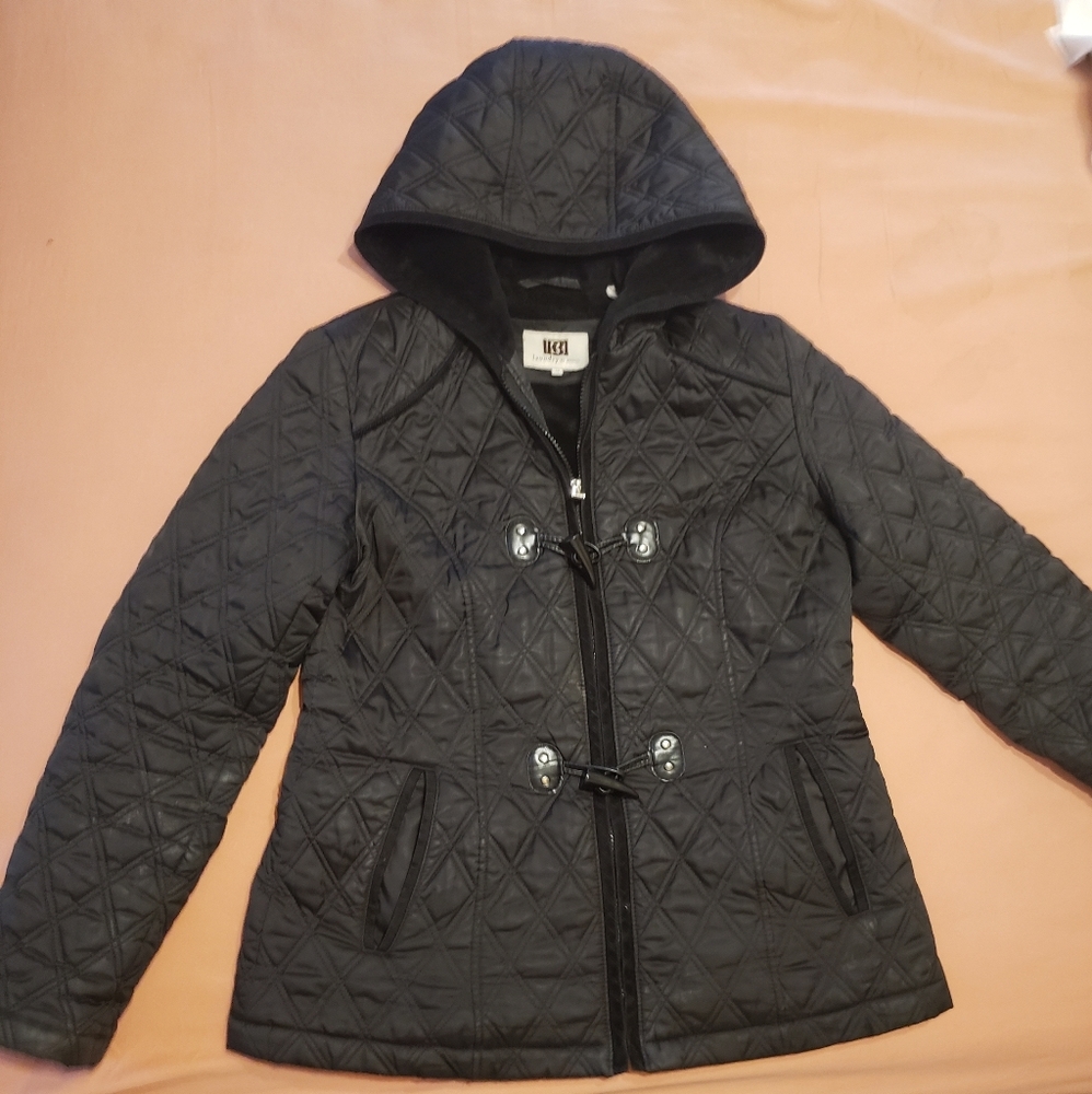 Laundry Black Quilted Coat